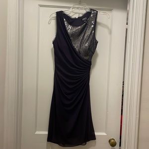 Purple and silver dress